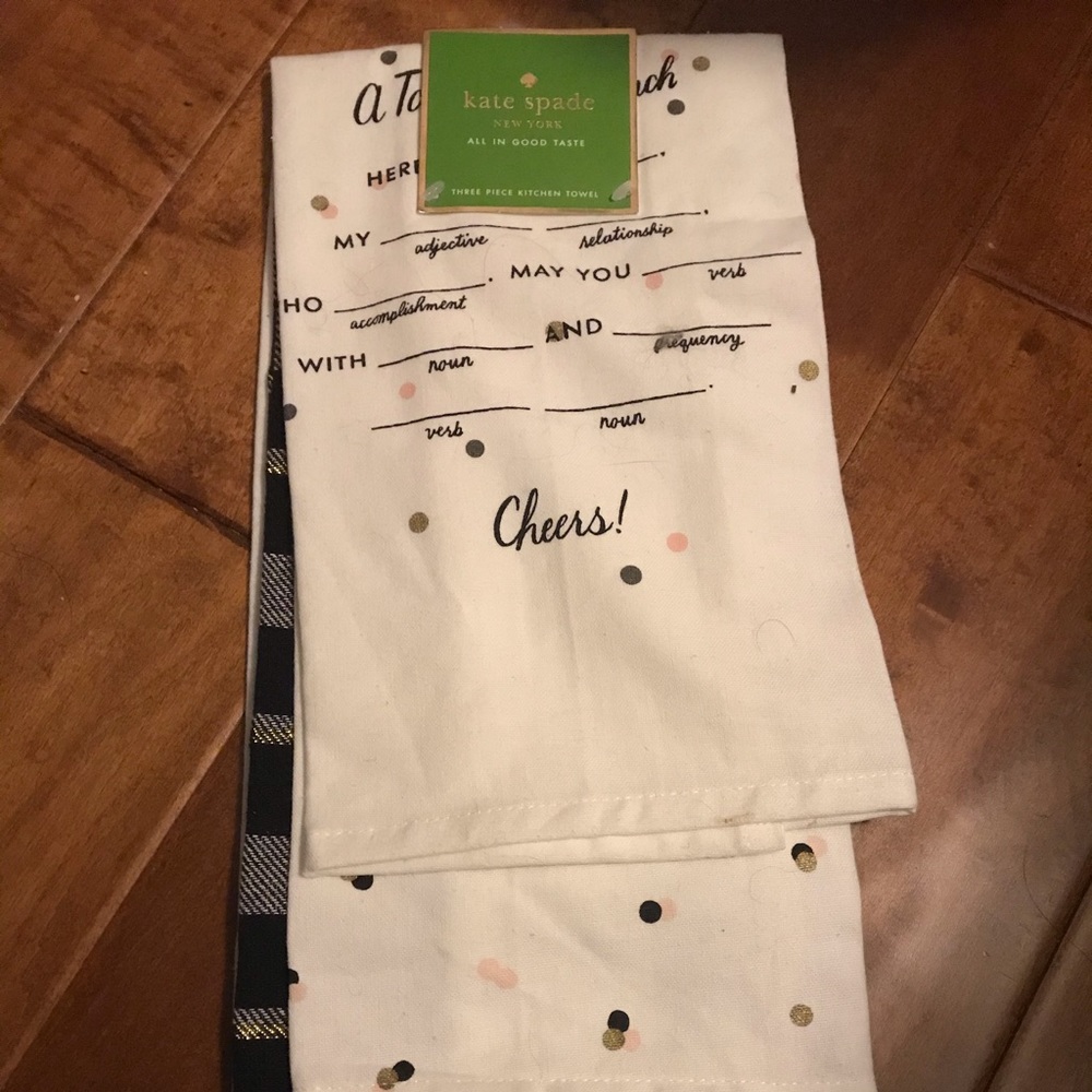 Three pack Kate Spade Kitchen Towels